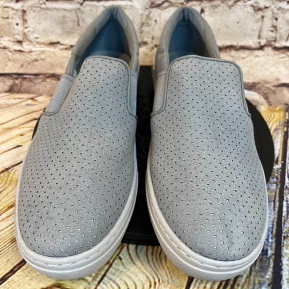 Skechers Concept 3 Womens Gray Perforated Elastic Fit Slip On Athletic Flats 9.5 - Picture 2 of 9